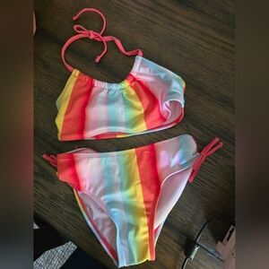 Cat & Jack Girls Size 6/6X Two Piece Bathing Suit